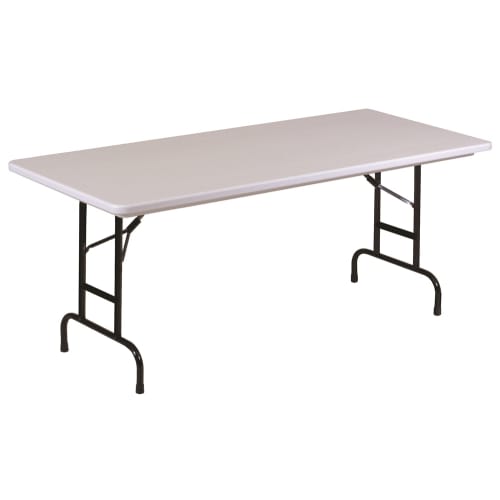 Mesa de Trabajo Antifatiga Correll, Inc®, Altura Ajustable, 30 x 96 x 22-32 Alt., Plástico Soplado en Granito Gris